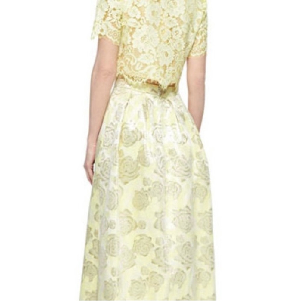 Yellow skirt and top by Erin fetherston
